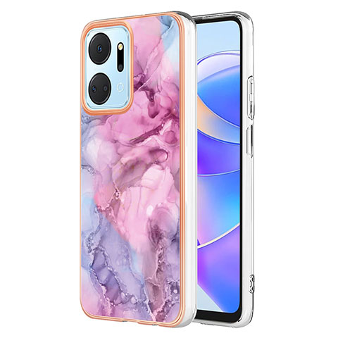 Coque Silicone Motif Fantaisie Souple Couleur Unie Etui Housse Y07B pour Huawei Honor X7a Violet Clair