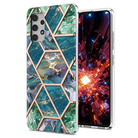 Coque Silicone Motif Fantaisie Souple Couleur Unie Etui Housse Y07B pour Samsung Galaxy A32 4G Vert Nuit