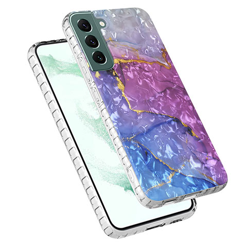 Coque Silicone Motif Fantaisie Souple Couleur Unie Etui Housse Y07B pour Samsung Galaxy S21 FE 5G Violet