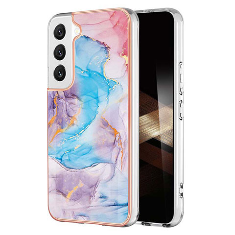 Coque Silicone Motif Fantaisie Souple Couleur Unie Etui Housse Y10B pour Samsung Galaxy S25 Plus 5G Bleu