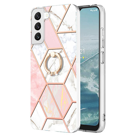 Coque Silicone Motif Fantaisie Souple Couleur Unie Etui Housse Y13B pour Samsung Galaxy S22 Plus 5G Rose