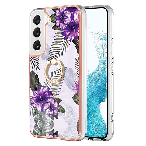 Coque Silicone Motif Fantaisie Souple Couleur Unie Etui Housse Y15B pour Samsung Galaxy S21 5G Violet