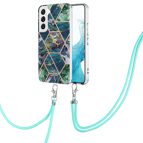 Coque Silicone Motif Fantaisie Souple Couleur Unie Etui Housse Y18B pour Samsung Galaxy S21 Plus 5G Vert