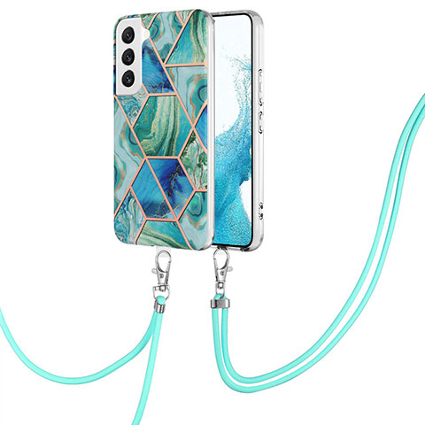 Coque Silicone Motif Fantaisie Souple Couleur Unie Etui Housse Y18B pour Samsung Galaxy S23 Plus 5G Bleu