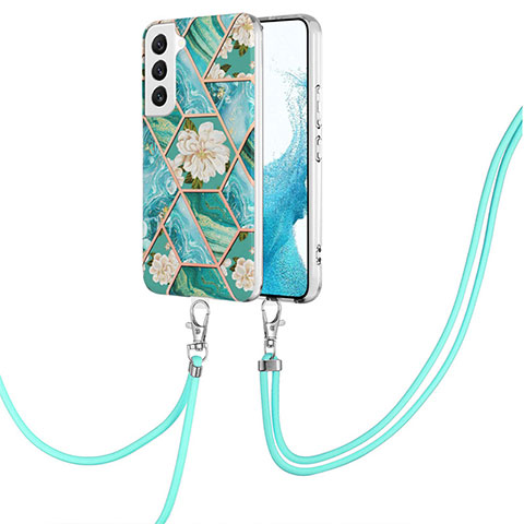 Coque Silicone Motif Fantaisie Souple Couleur Unie Etui Housse Y19B pour Samsung Galaxy S22 Plus 5G Vert