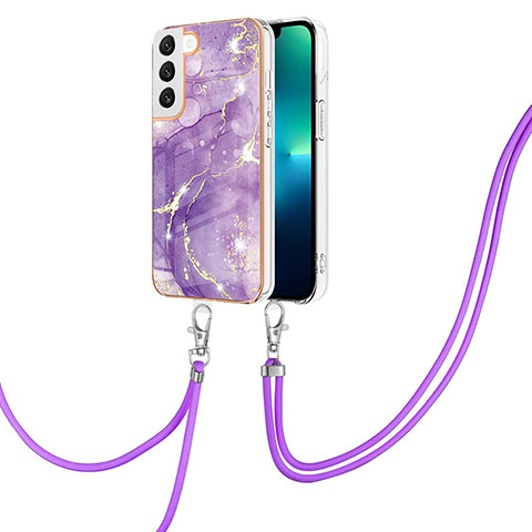 Coque Silicone Motif Fantaisie Souple Couleur Unie Etui Housse Y21B pour Samsung Galaxy S21 FE 5G Violet