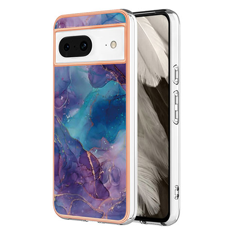 Coque Silicone Motif Fantaisie Souple Couleur Unie Etui Housse YB1 pour Google Pixel 8 5G Violet