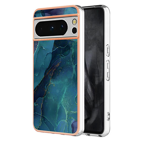 Coque Silicone Motif Fantaisie Souple Couleur Unie Etui Housse YB1 pour Google Pixel 8 Pro 5G Vert