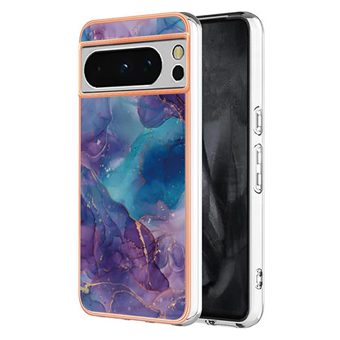 Coque Silicone Motif Fantaisie Souple Couleur Unie Etui Housse YB1 pour Google Pixel 8 Pro 5G Violet