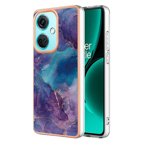 Coque Silicone Motif Fantaisie Souple Couleur Unie Etui Housse YB1 pour OnePlus Nord CE 3 5G Violet