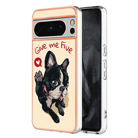 Coque Silicone Motif Fantaisie Souple Couleur Unie Etui Housse YB2 pour Google Pixel 8 Pro 5G Kaki