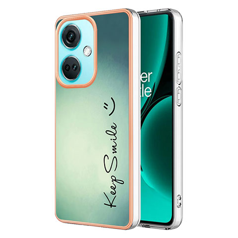 Coque Silicone Motif Fantaisie Souple Couleur Unie Etui Housse YB2 pour OnePlus Nord CE 3 5G Vert