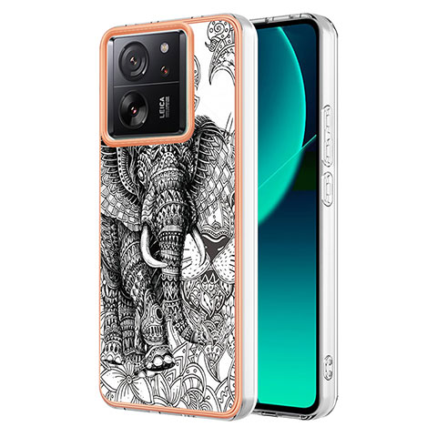 Coque Silicone Motif Fantaisie Souple Couleur Unie Etui Housse YB2 pour Xiaomi Mi 13T 5G Gris