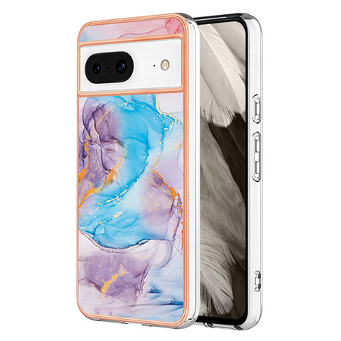 Coque Silicone Motif Fantaisie Souple Couleur Unie Etui Housse YB3 pour Google Pixel 8 5G Bleu