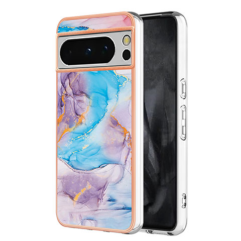 Coque Silicone Motif Fantaisie Souple Couleur Unie Etui Housse YB3 pour Google Pixel 8 Pro 5G Bleu