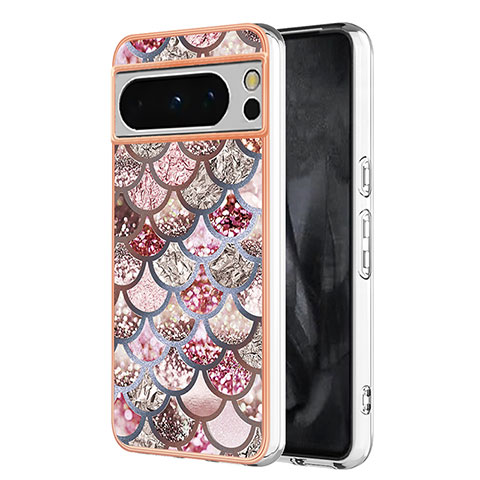 Coque Silicone Motif Fantaisie Souple Couleur Unie Etui Housse YB3 pour Google Pixel 8 Pro 5G Marron