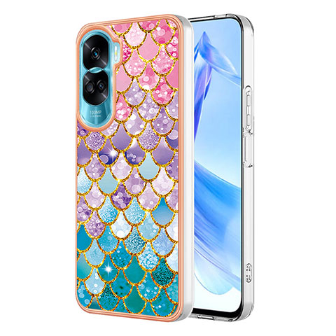 Coque Silicone Motif Fantaisie Souple Couleur Unie Etui Housse YB3 pour Huawei Honor 90 Lite 5G Colorful