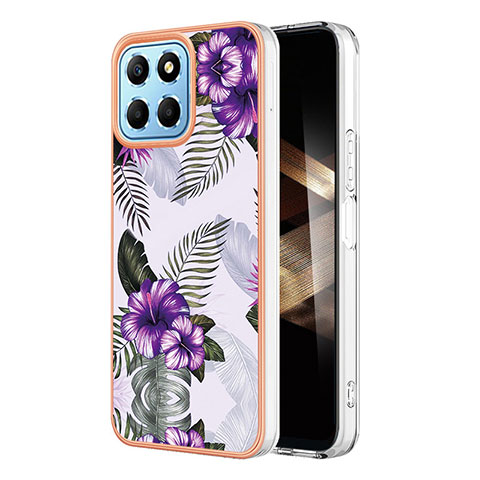 Coque Silicone Motif Fantaisie Souple Couleur Unie Etui Housse YB3 pour Huawei Honor X8b Violet