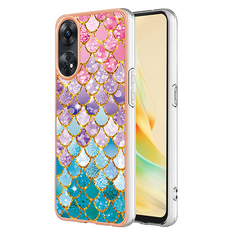 Coque Silicone Motif Fantaisie Souple Couleur Unie Etui Housse YB3 pour Oppo Reno8 T 4G Colorful