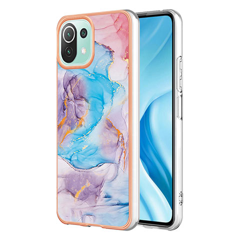 Coque Silicone Motif Fantaisie Souple Couleur Unie Etui Housse YB3 pour Xiaomi Mi 11 Lite 5G Bleu