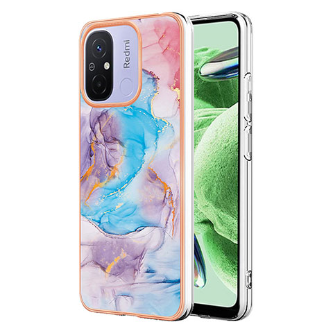 Coque Silicone Motif Fantaisie Souple Couleur Unie Etui Housse YB3 pour Xiaomi Poco C55 Bleu