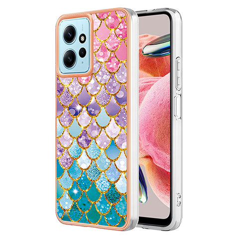 Coque Silicone Motif Fantaisie Souple Couleur Unie Etui Housse YB3 pour Xiaomi Redmi Note 12 4G Colorful