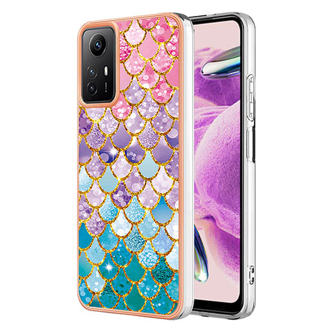 Coque Silicone Motif Fantaisie Souple Couleur Unie Etui Housse YB3 pour Xiaomi Redmi Note 12S Colorful