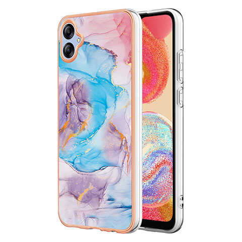 Coque Silicone Motif Fantaisie Souple Couleur Unie Etui Housse YB4 pour Samsung Galaxy F04 Bleu