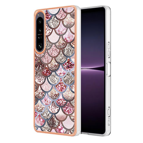 Coque Silicone Motif Fantaisie Souple Couleur Unie Etui Housse YB4 pour Sony Xperia 1 IV Marron