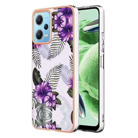 Coque Silicone Motif Fantaisie Souple Couleur Unie Etui Housse YB4 pour Xiaomi Poco X5 5G Violet