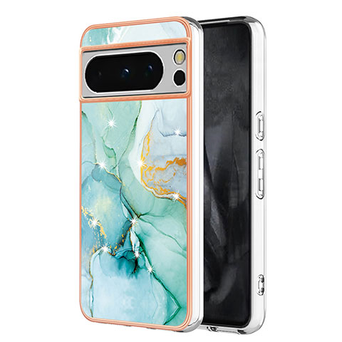 Coque Silicone Motif Fantaisie Souple Couleur Unie Etui Housse YB5 pour Google Pixel 8 Pro 5G Vert