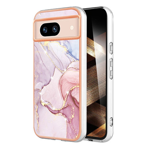 Coque Silicone Motif Fantaisie Souple Couleur Unie Etui Housse YB5 pour Google Pixel 8a 5G Rose