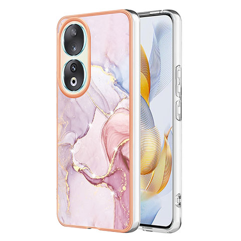 Coque Silicone Motif Fantaisie Souple Couleur Unie Etui Housse YB5 pour Huawei Honor 90 5G Rose