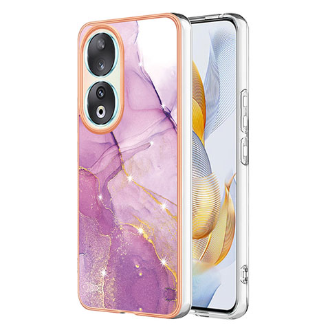 Coque Silicone Motif Fantaisie Souple Couleur Unie Etui Housse YB5 pour Huawei Honor 90 5G Violet Clair