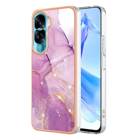 Coque Silicone Motif Fantaisie Souple Couleur Unie Etui Housse YB5 pour Huawei Honor 90 Lite 5G Violet Clair