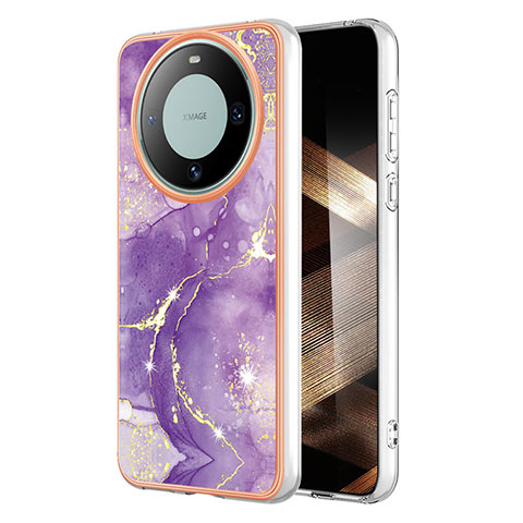 Coque Silicone Motif Fantaisie Souple Couleur Unie Etui Housse YB5 pour Huawei Mate 60 Pro Violet