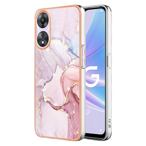 Coque Silicone Motif Fantaisie Souple Couleur Unie Etui Housse YB5 pour Oppo A78 5G Rose