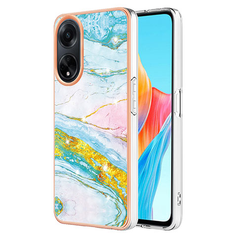 Coque Silicone Motif Fantaisie Souple Couleur Unie Etui Housse YB5 pour Oppo A98 5G Colorful