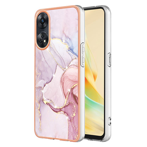 Coque Silicone Motif Fantaisie Souple Couleur Unie Etui Housse YB5 pour Oppo Reno8 T 4G Violet Clair