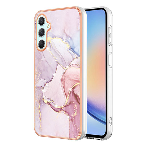 Coque Silicone Motif Fantaisie Souple Couleur Unie Etui Housse YB5 pour Samsung Galaxy A24 4G Rose