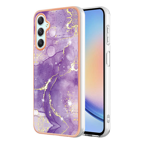 Coque Silicone Motif Fantaisie Souple Couleur Unie Etui Housse YB5 pour Samsung Galaxy A25 5G Violet