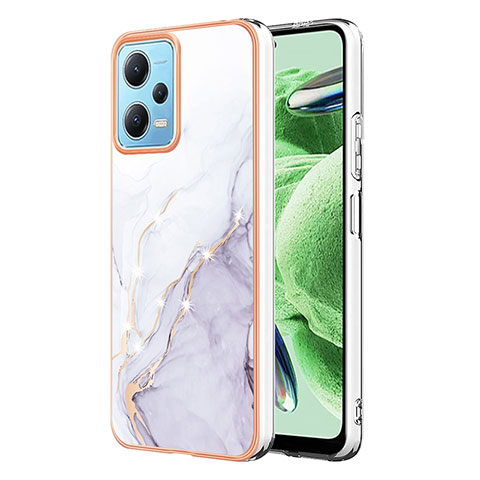 Coque Silicone Motif Fantaisie Souple Couleur Unie Etui Housse YB5 pour Xiaomi Poco X5 5G Blanc