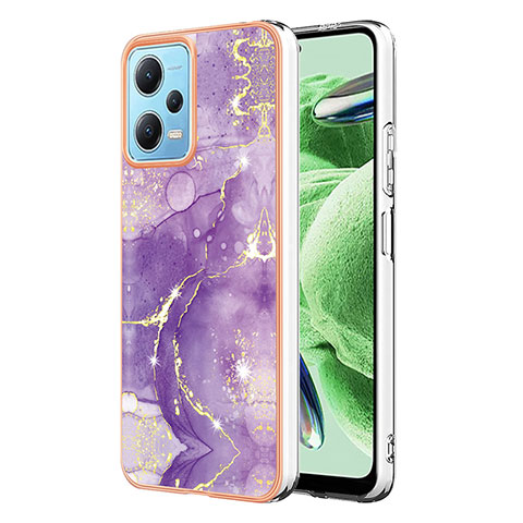 Coque Silicone Motif Fantaisie Souple Couleur Unie Etui Housse YB5 pour Xiaomi Poco X5 5G Violet