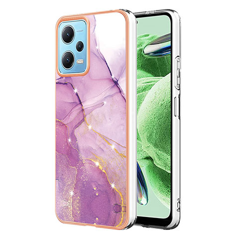 Coque Silicone Motif Fantaisie Souple Couleur Unie Etui Housse YB5 pour Xiaomi Poco X5 5G Violet Clair