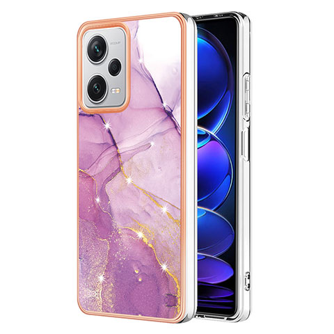 Coque Silicone Motif Fantaisie Souple Couleur Unie Etui Housse YB5 pour Xiaomi Redmi Note 12 Explorer Violet Clair