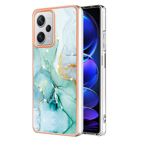 Coque Silicone Motif Fantaisie Souple Couleur Unie Etui Housse YB5 pour Xiaomi Redmi Note 12 Pro+ Plus 5G Vert