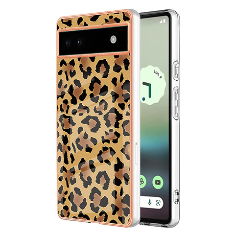 Coque Silicone Motif Fantaisie Souple Couleur Unie Etui Housse YB6 pour Google Pixel 6a 5G Marron