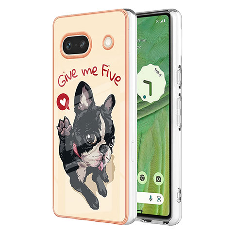 Coque Silicone Motif Fantaisie Souple Couleur Unie Etui Housse YB6 pour Google Pixel 7a 5G Kaki