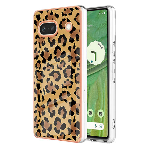 Coque Silicone Motif Fantaisie Souple Couleur Unie Etui Housse YB6 pour Google Pixel 7a 5G Marron