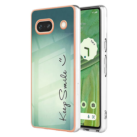 Coque Silicone Motif Fantaisie Souple Couleur Unie Etui Housse YB6 pour Google Pixel 7a 5G Vert